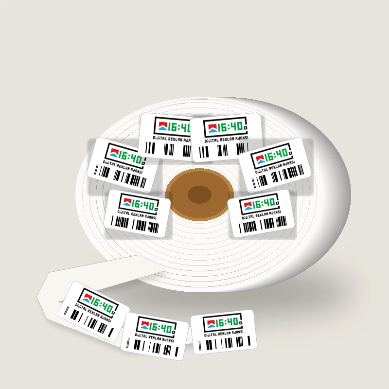 Roll thermal barcode label — 16:40 Production with digital logo