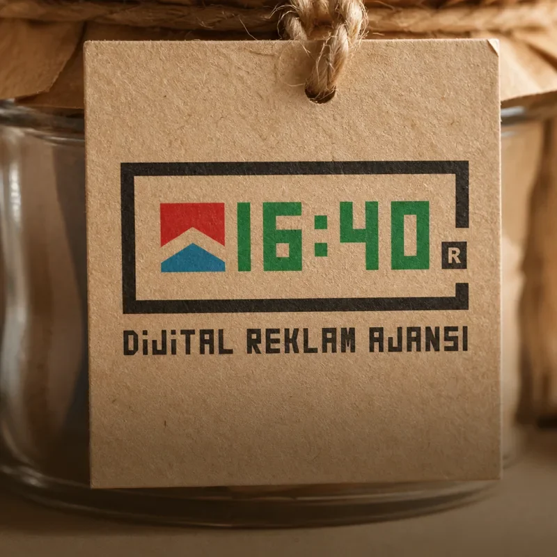 Kraft etiket — 16:40 Dijital doğal kağıt uygulaması