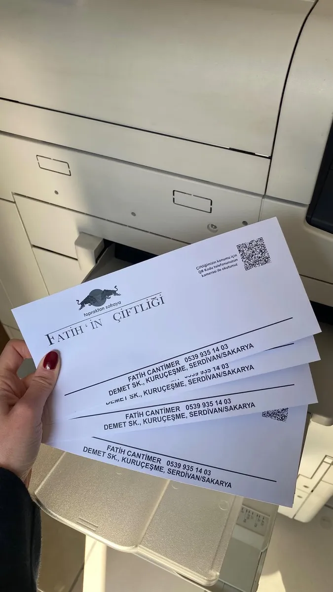 Matbaa — markaya özel tasarım zarf